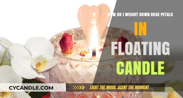 Weighing Down Rose Petals for Floating Candles