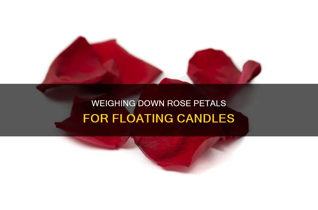 how do i weight down rose petals in floating candle