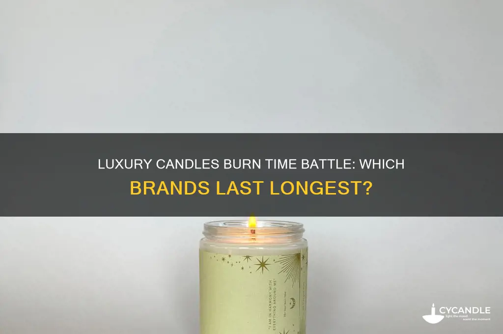 how do luxury candles compare in terms of burn time