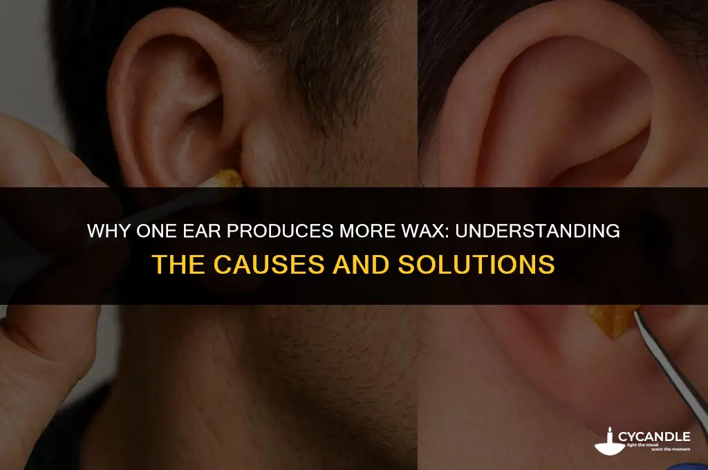 how do one ear have more wax