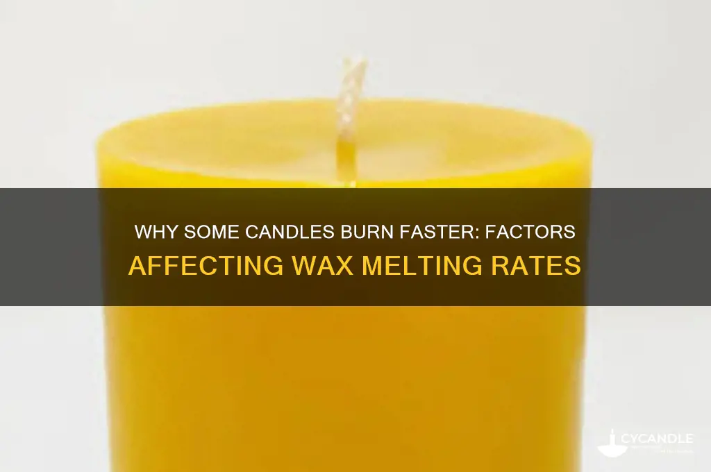 how do some candles burn faster than others