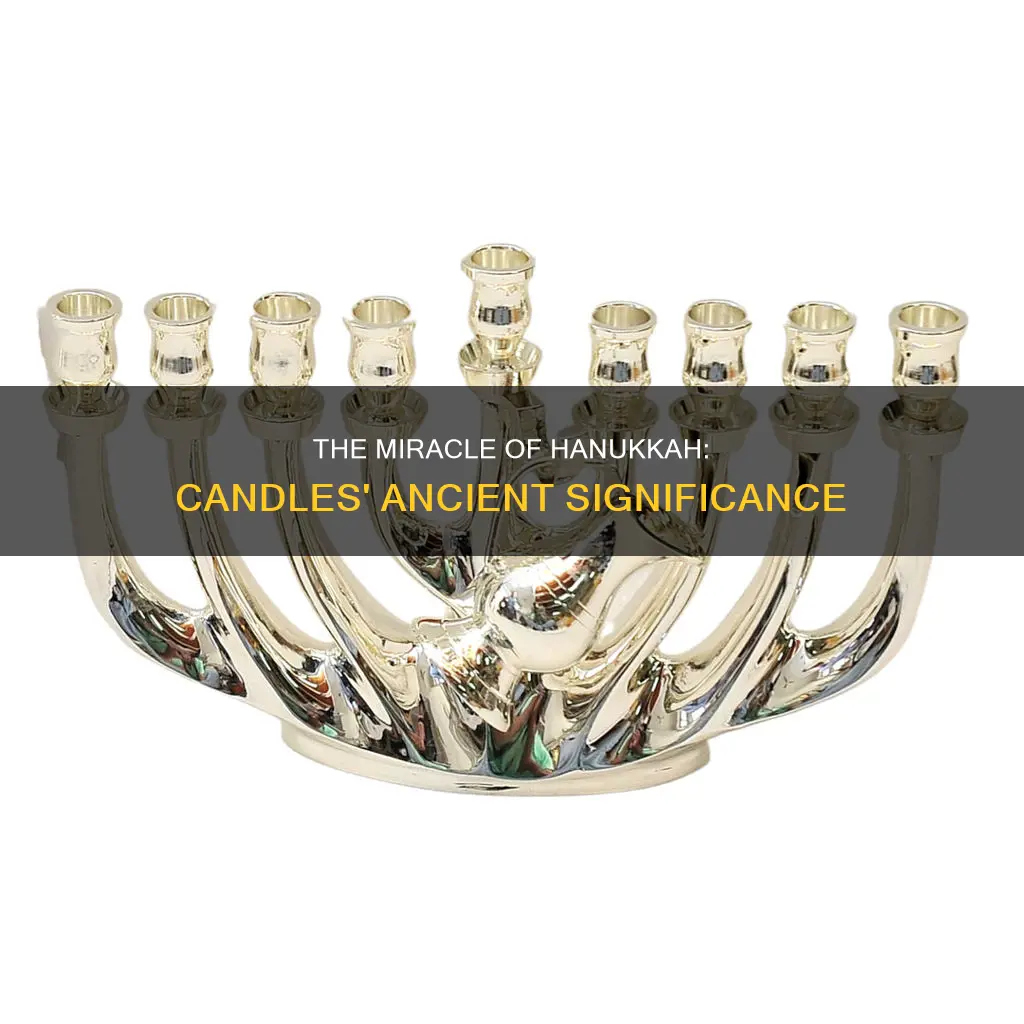 how do the candles of hanukkah commemorate the ancient miracle