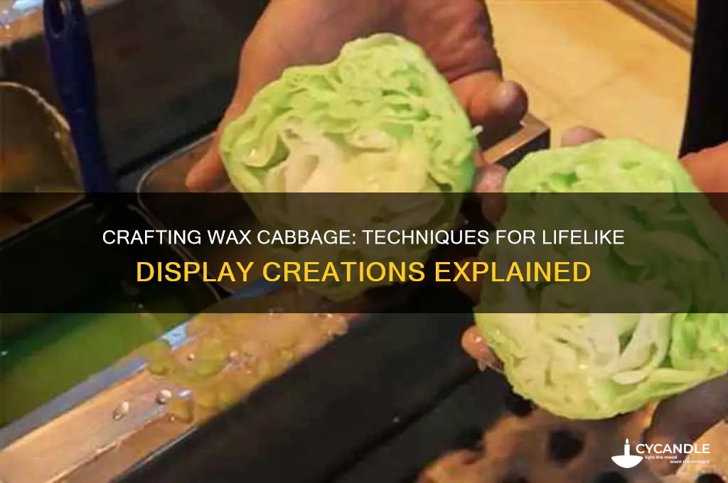 how do they make wax cabbage for display