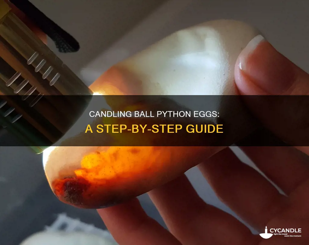how do u candle ball python eggs