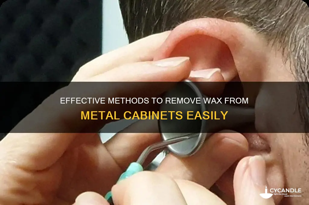 how do we remove wax from a metal cabinet