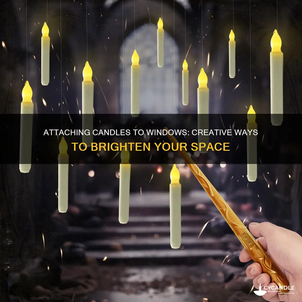 how do you attach candles to the window