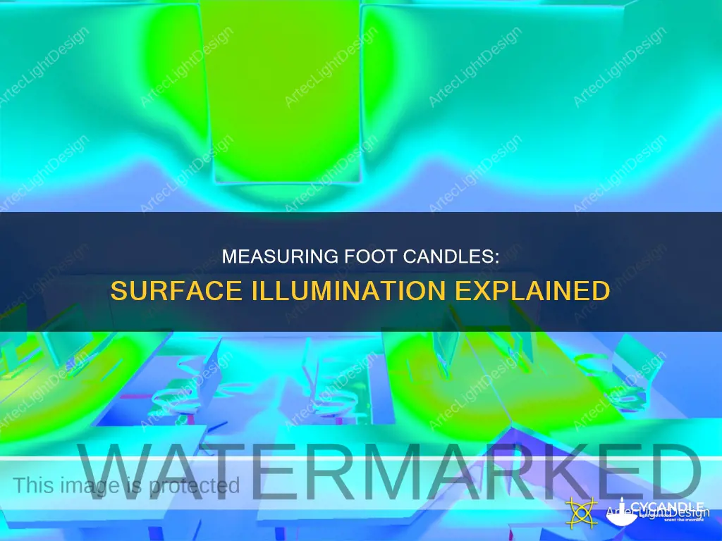 how do you calculate foot candles on a given surface