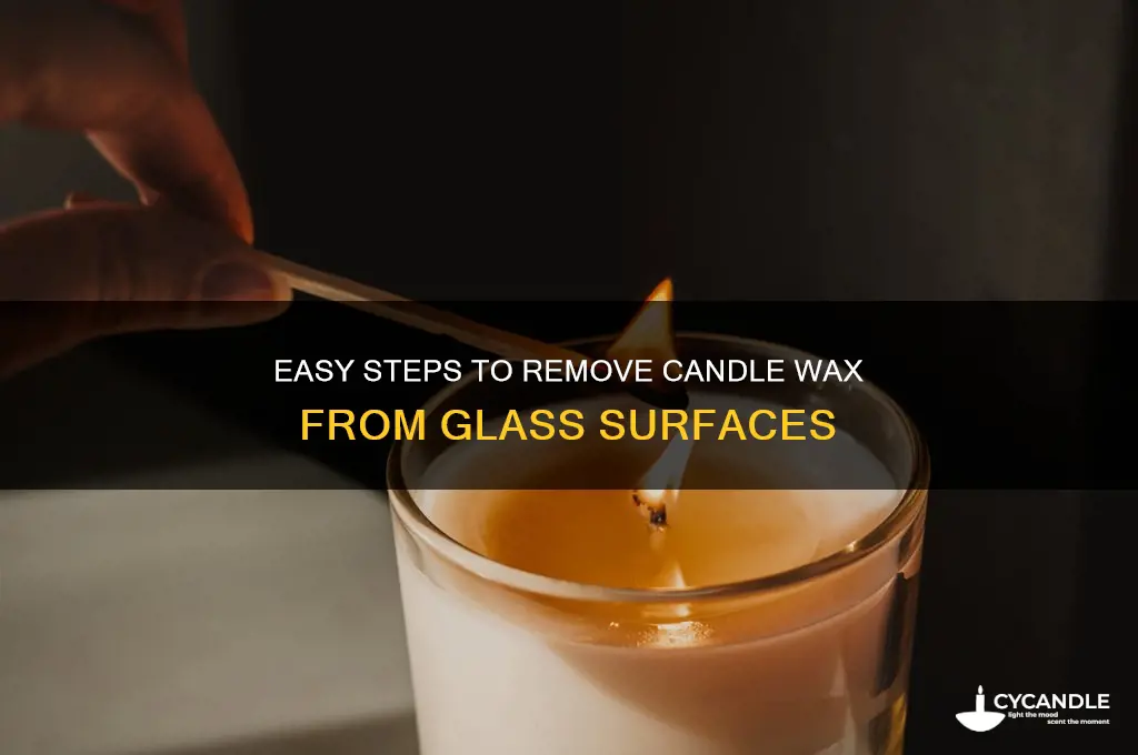 how do you clean candle wax off glass