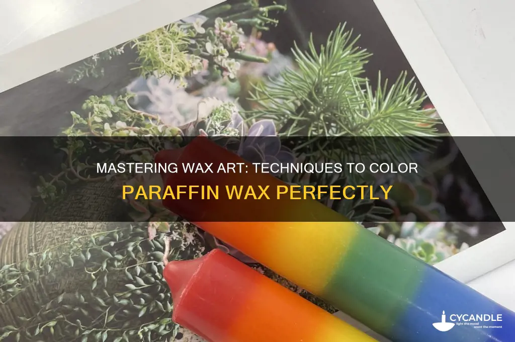 how do you color paraffin wax