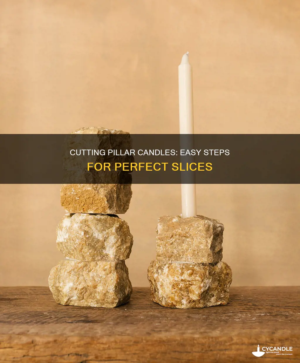 how do you cut a pillar candle