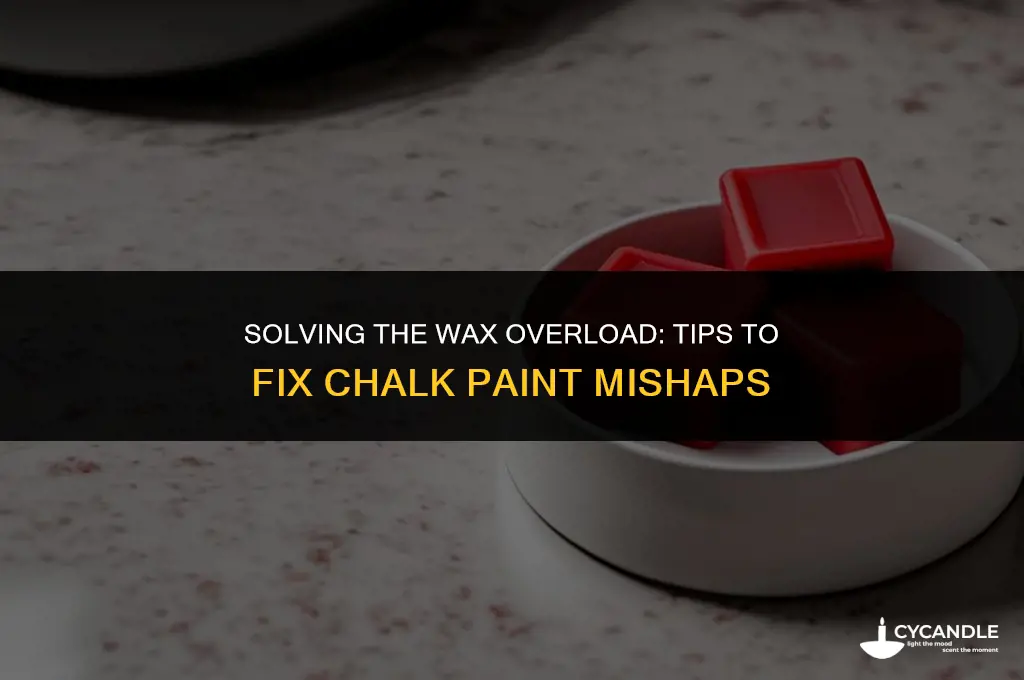 how do you fix too much wax on chalk paint