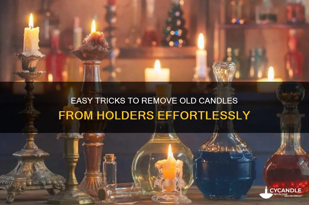 how do you get an old candle out of