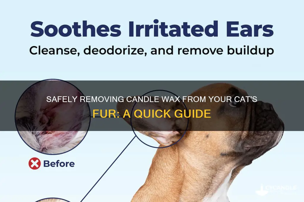 how do you get candle wax off a cat