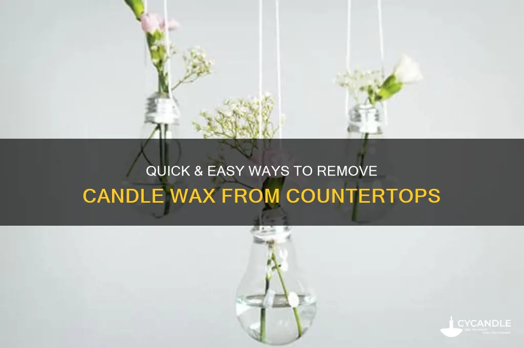 how do you get candle wax off a counter