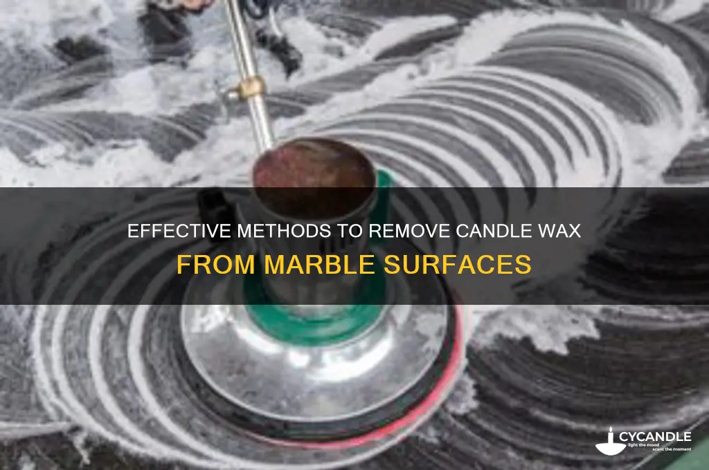 how do you get candle wax off marble