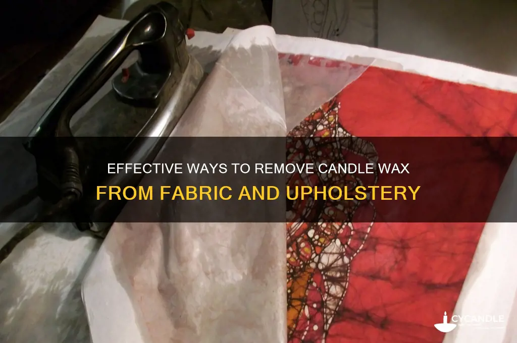how do you get candle wax off material
