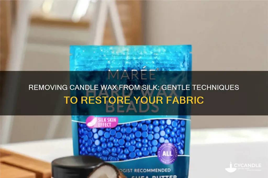 how do you get candle wax off silk