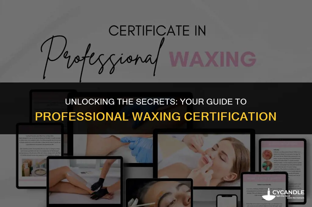 how do you get certified to wax
