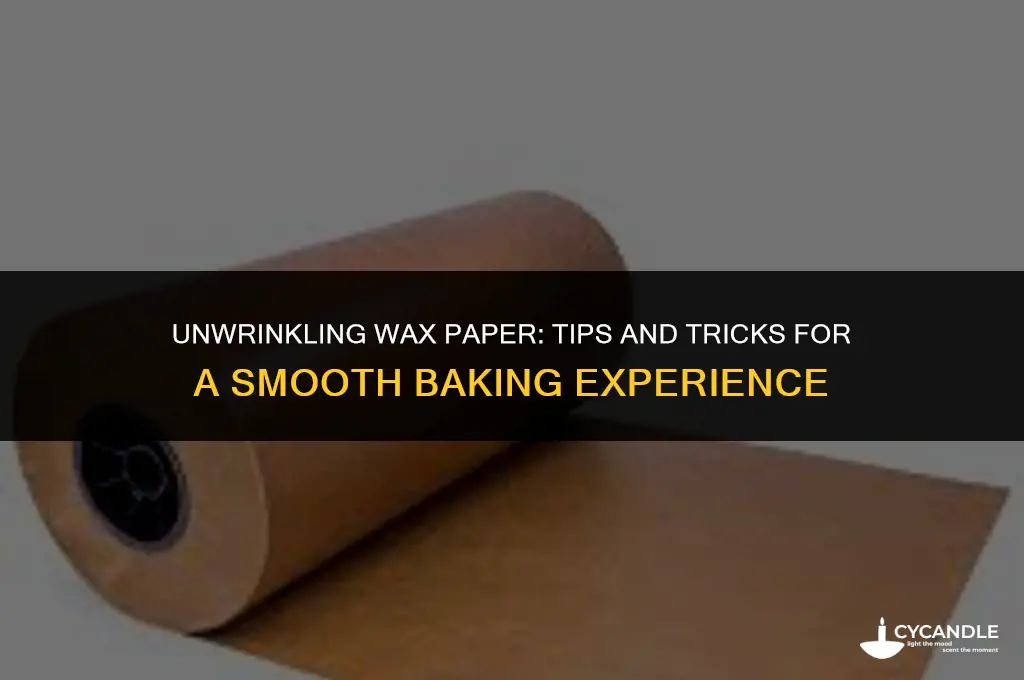 how do you get crinkles out of wax paper