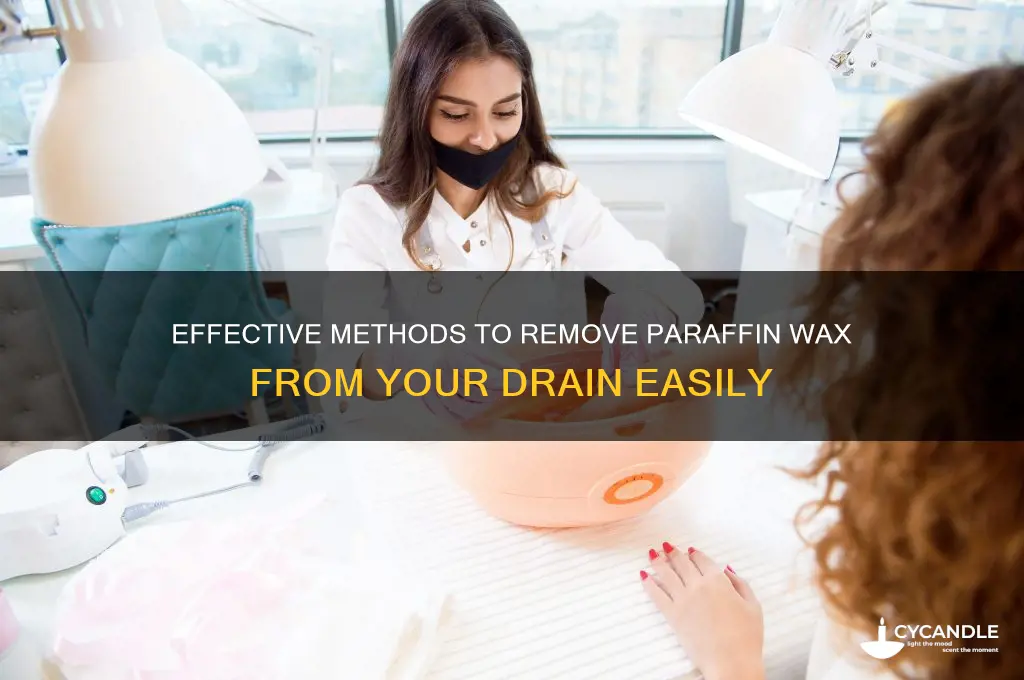 how do you get paraffin wax out of drain