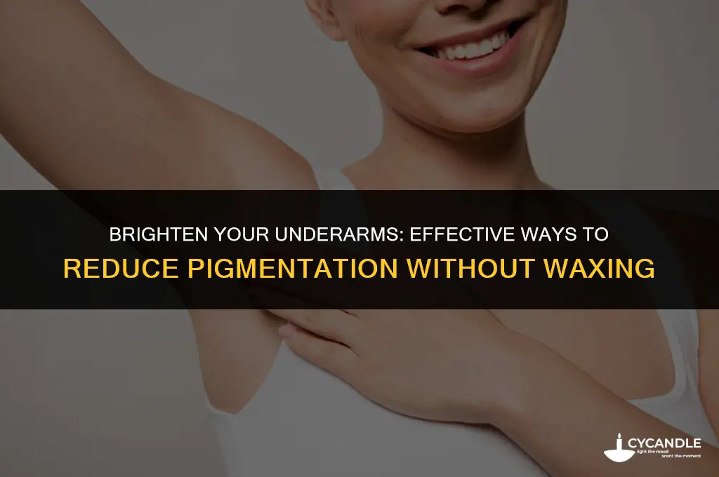 how do you get rid of black armpits without waxing