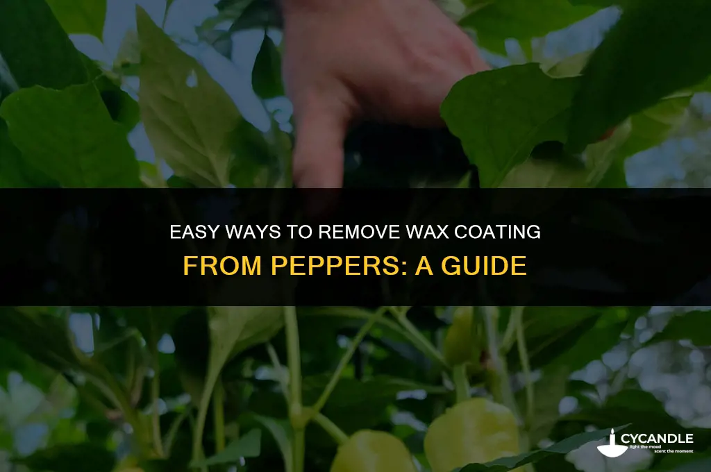 how do you get the wax coating off of peppers