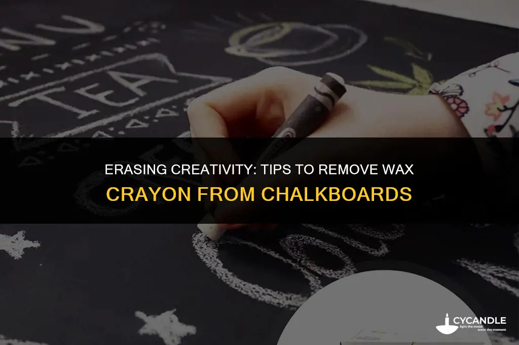 how do you get wax crayon off a chalkboard