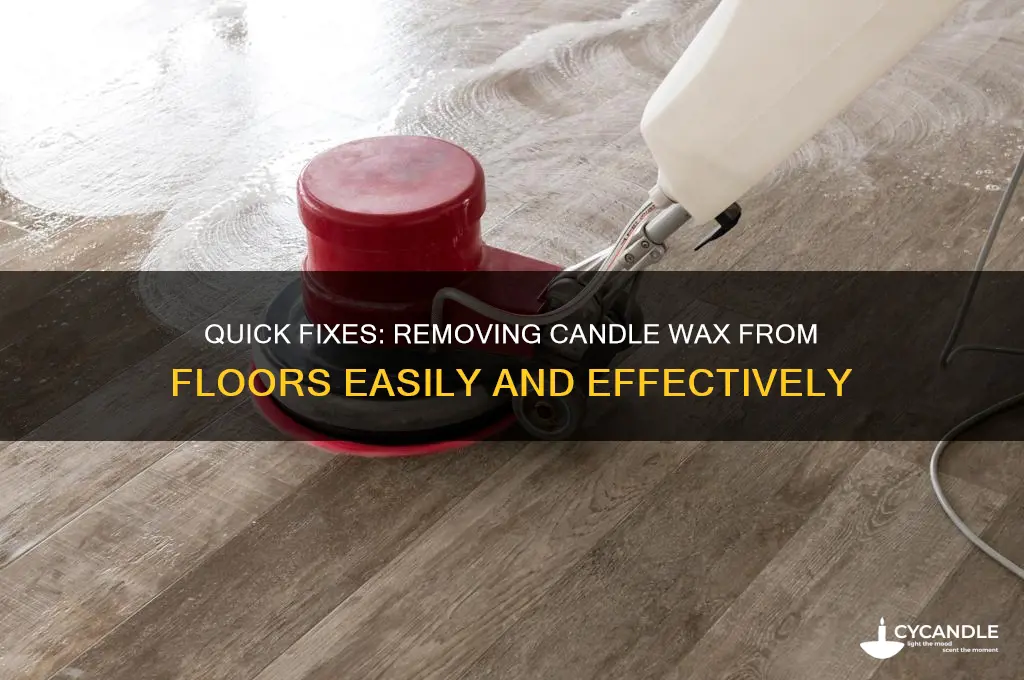 how do you get wax off floor i dropped candle