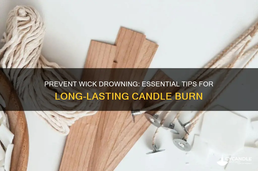 how do you keep a candle wick from drowning