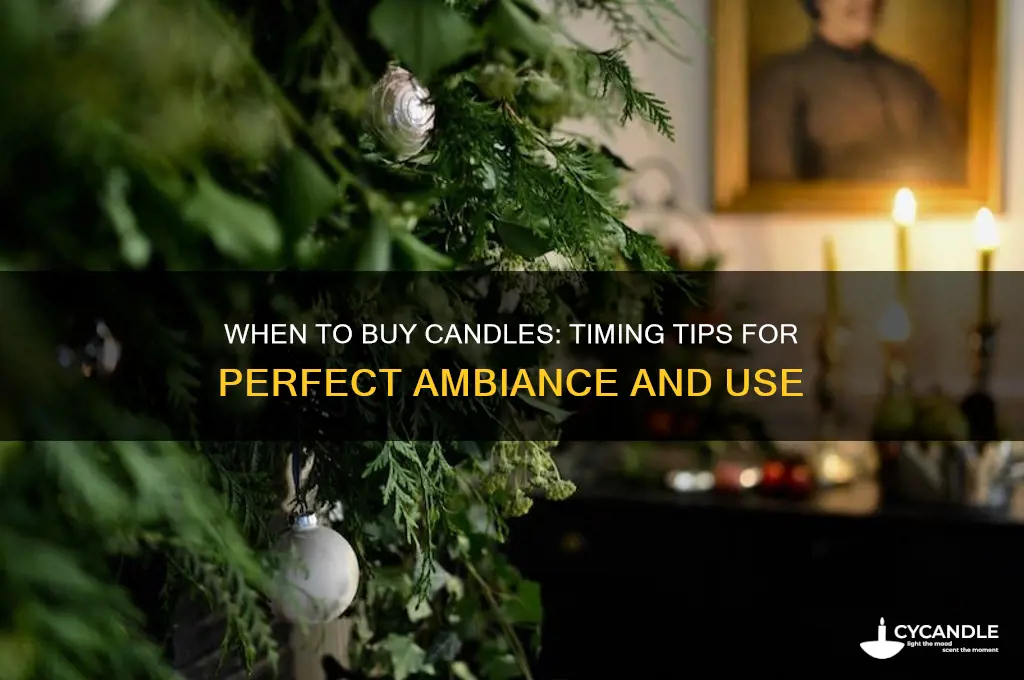 how do you knw when to by using candles