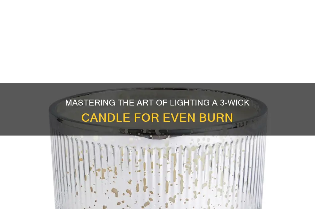 how do you light a 3 wick candle