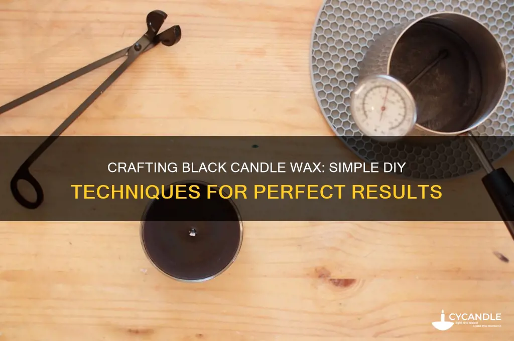 how do you make black candle wax