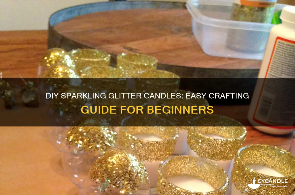 how do you make glitter candles