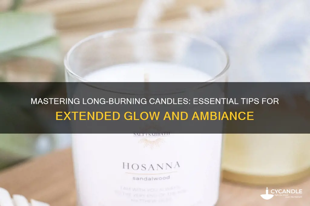 how do you make long burning candles