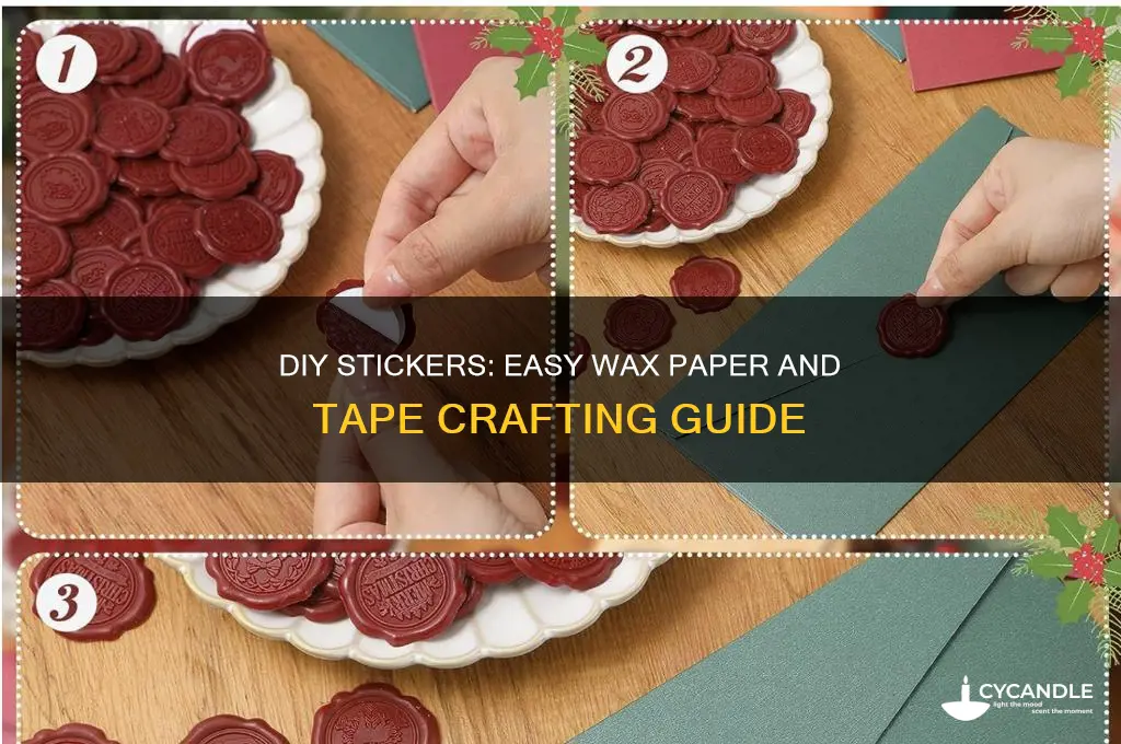 how do you make stickers with wax paper and tape