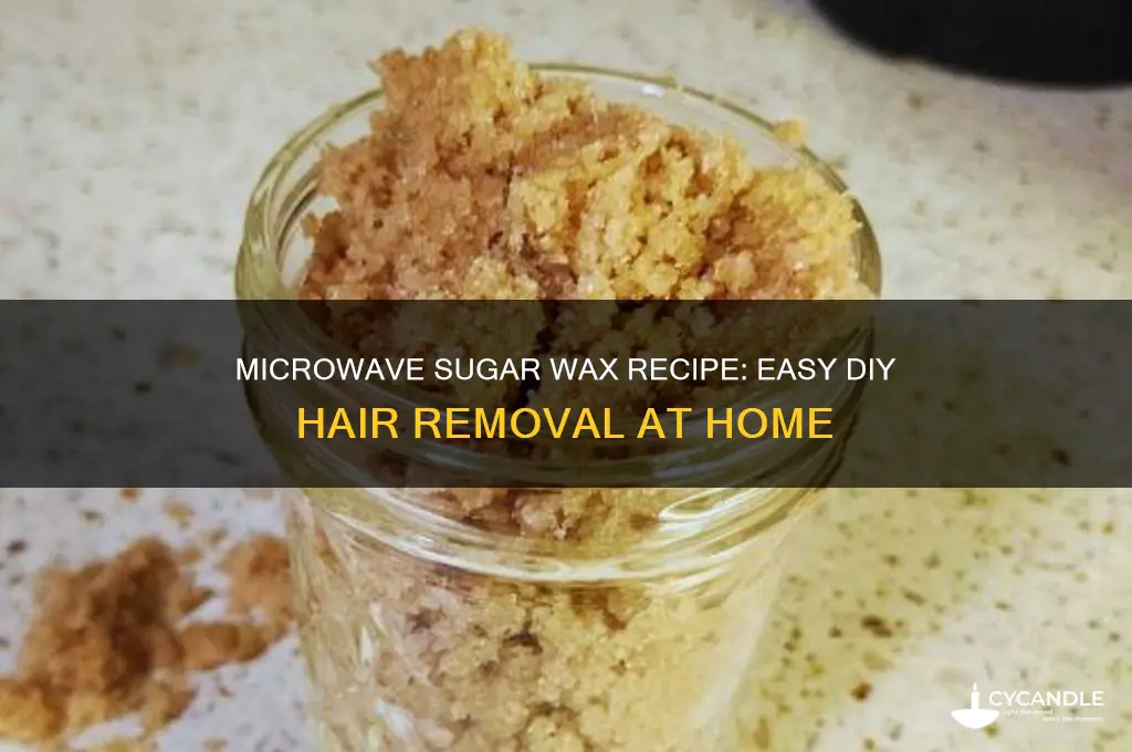 how do you make sugar wax in the microwave