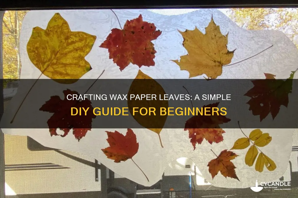 how do you make wax paper leaves