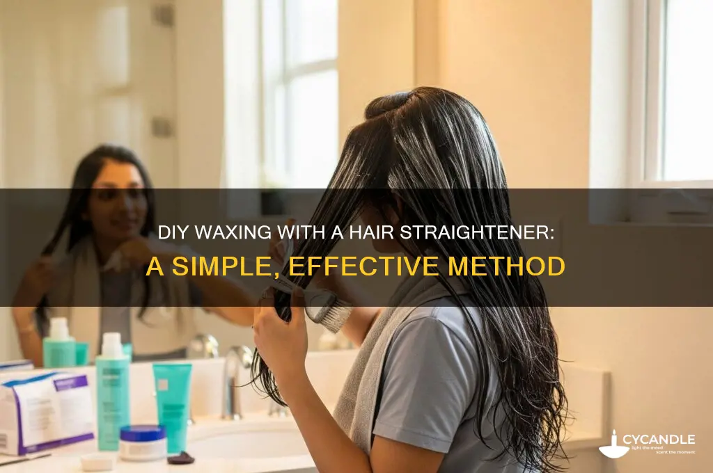how do you make wax with a hair straightener