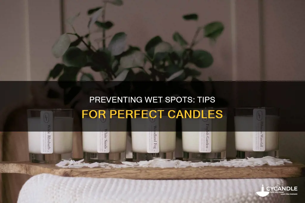 how do you prevent wet spots in candles