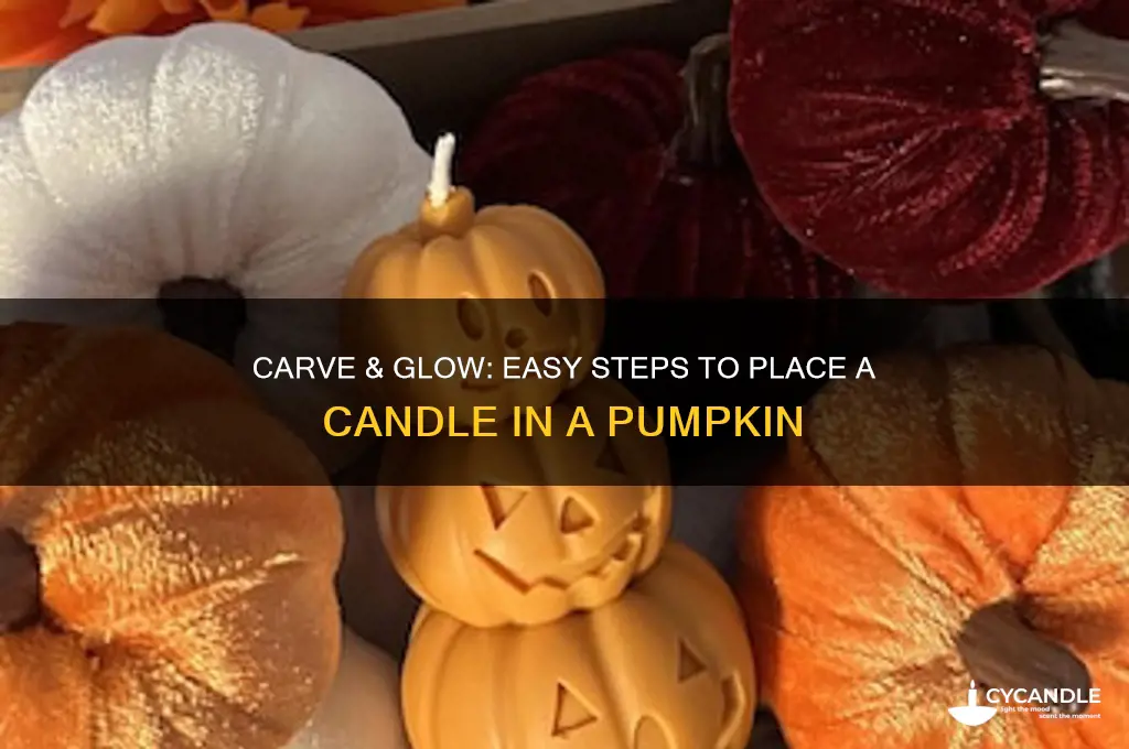 how do you put a candle in a pumpkin