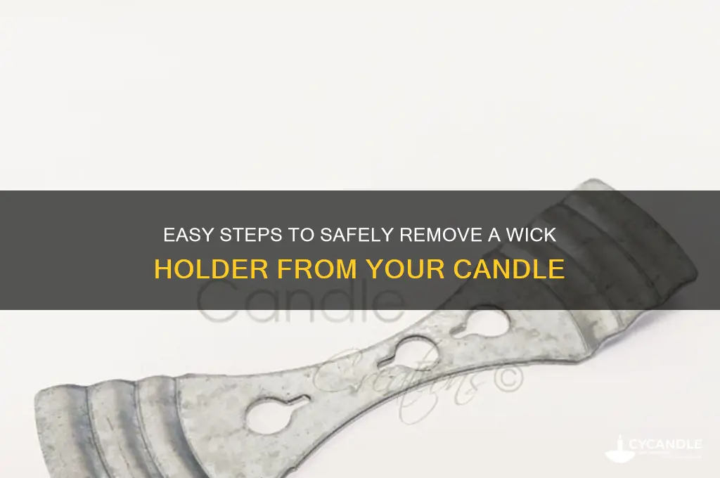 how do you remove a wick holder from a candle