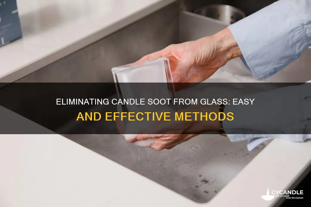how do you remove candle soot from glass