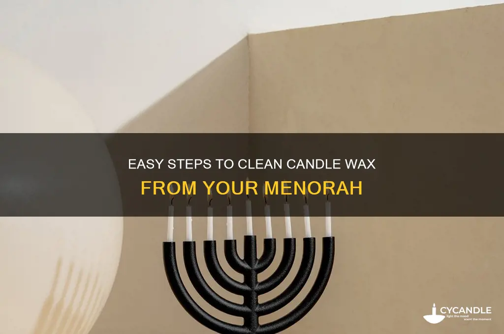 how do you remove candle wax from a menorah