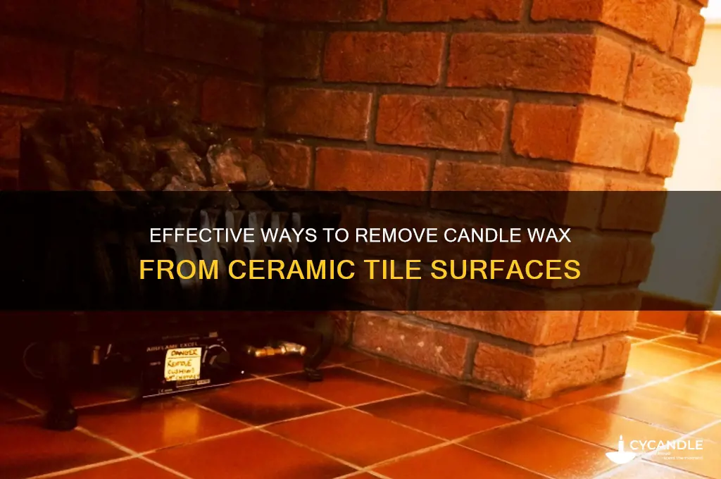 how do you remove candle wax from ceramic tile