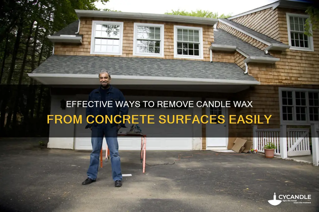 how do you remove candle wax from concrete