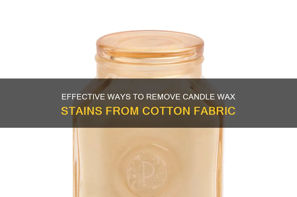 how do you remove candle wax stains from cotton