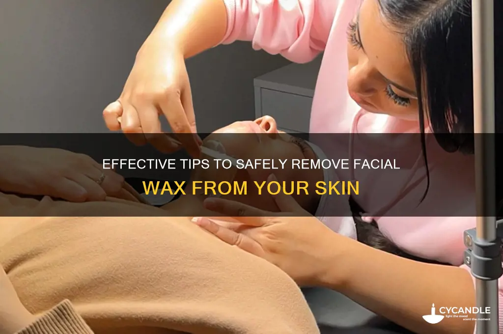how do you remove facial wax from skin