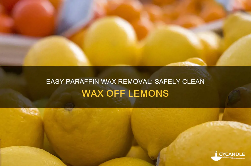 how do you remove the paraffin wax off of lemons