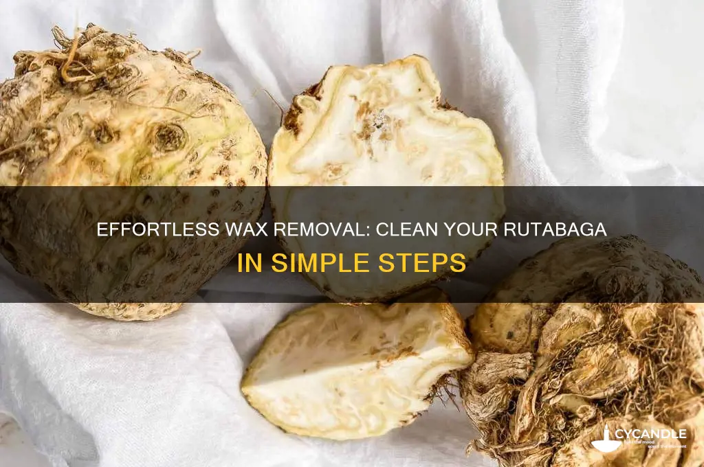 how do you remove wax from a rutabaga