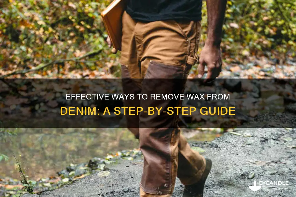 how do you remove wax from denim